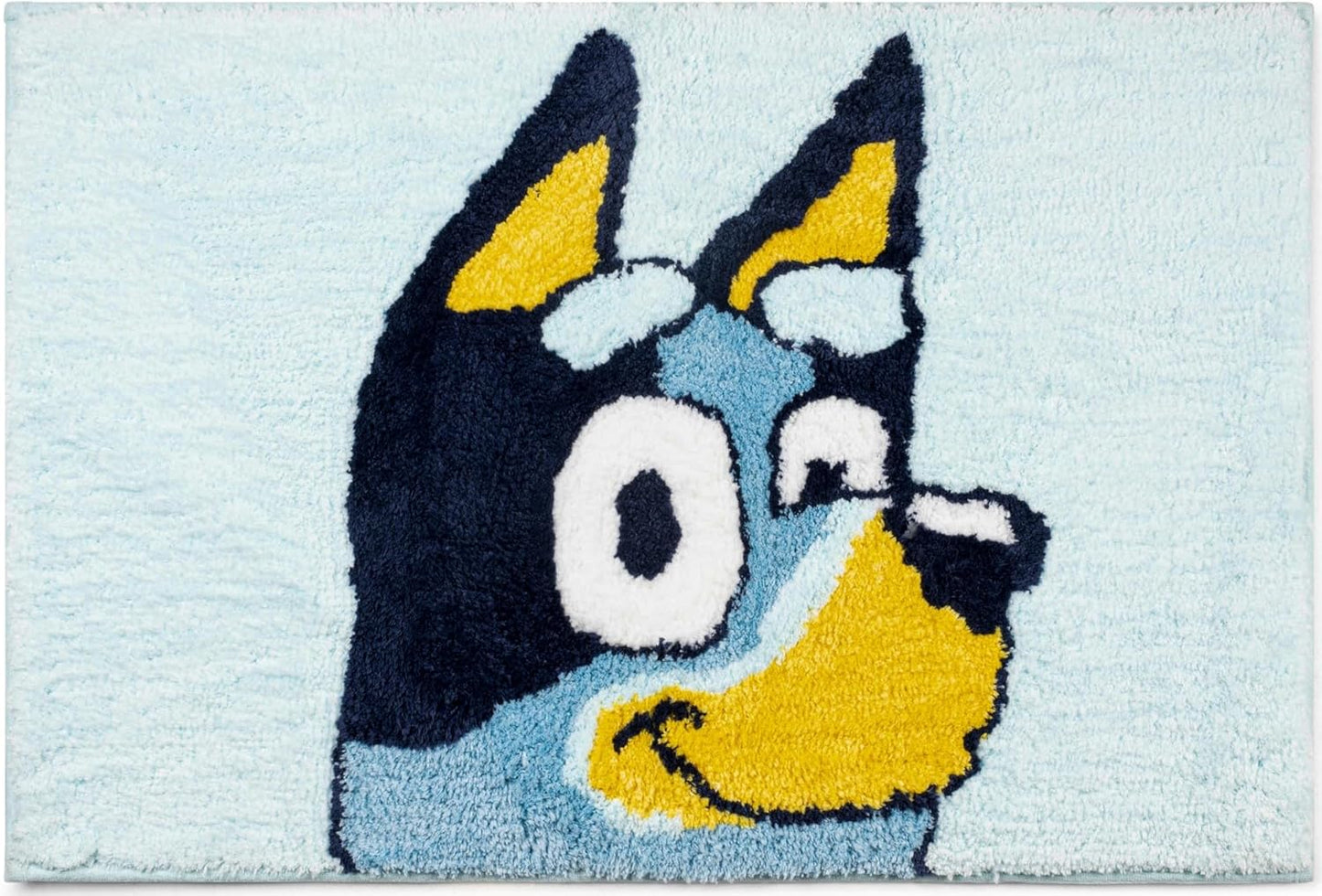 Jay Franco Bluey Kids Bath Rug - Soft. Non-Slip. Machine Washable. Blue Bathroom Mat 20 x 30